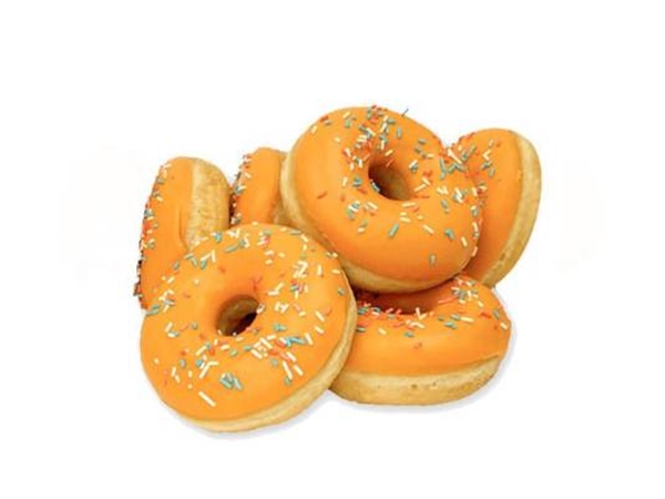 Oranje donut&nbsp;4+1 gratis