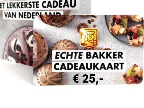 Echte Bakkers Cadeaukaarttwv 25 euro